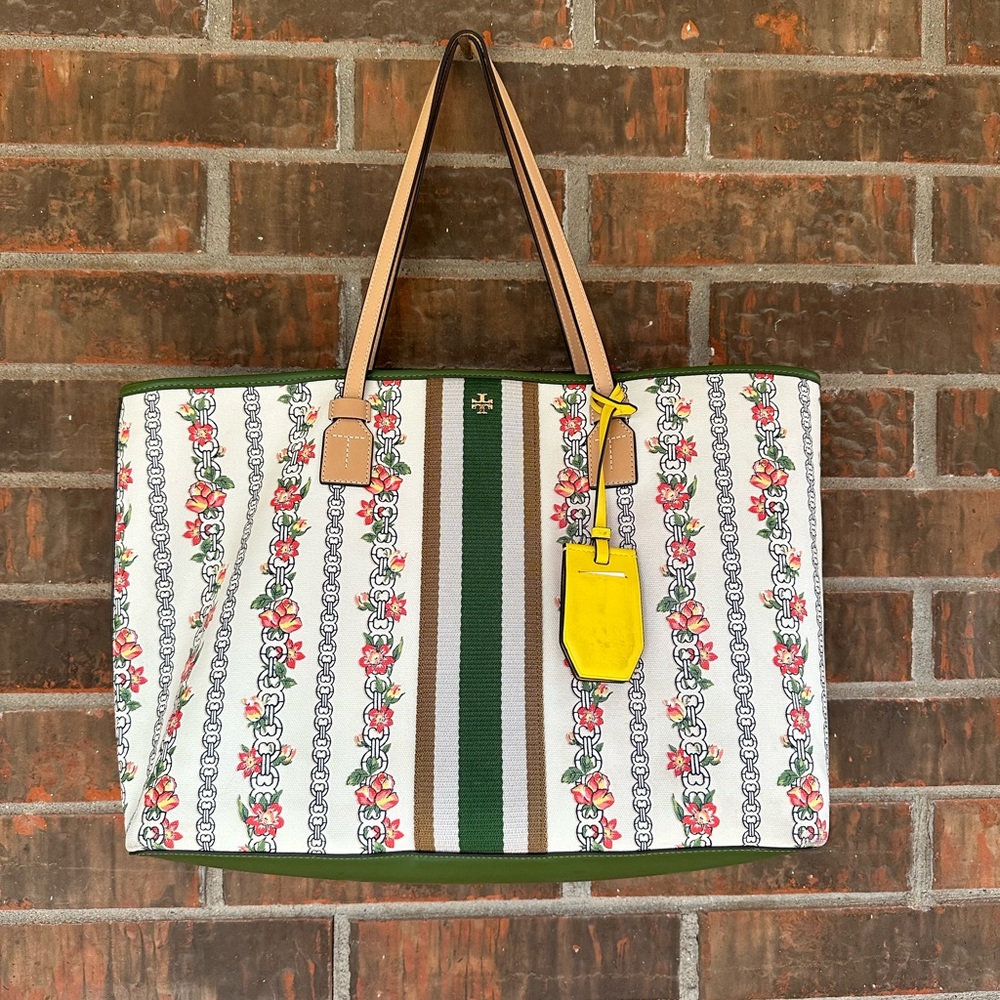 Tory Burch Gemini Link Tote Floral